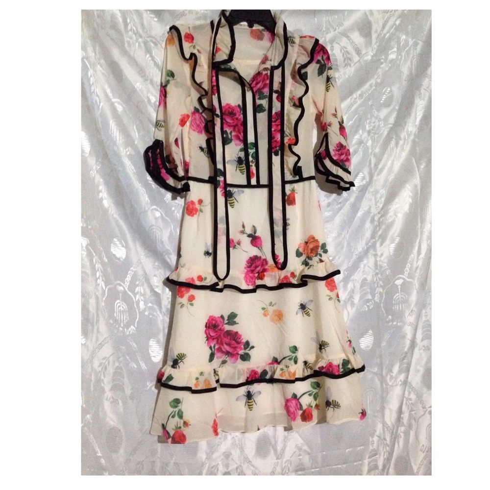 Flower Pattern Dress - image 1